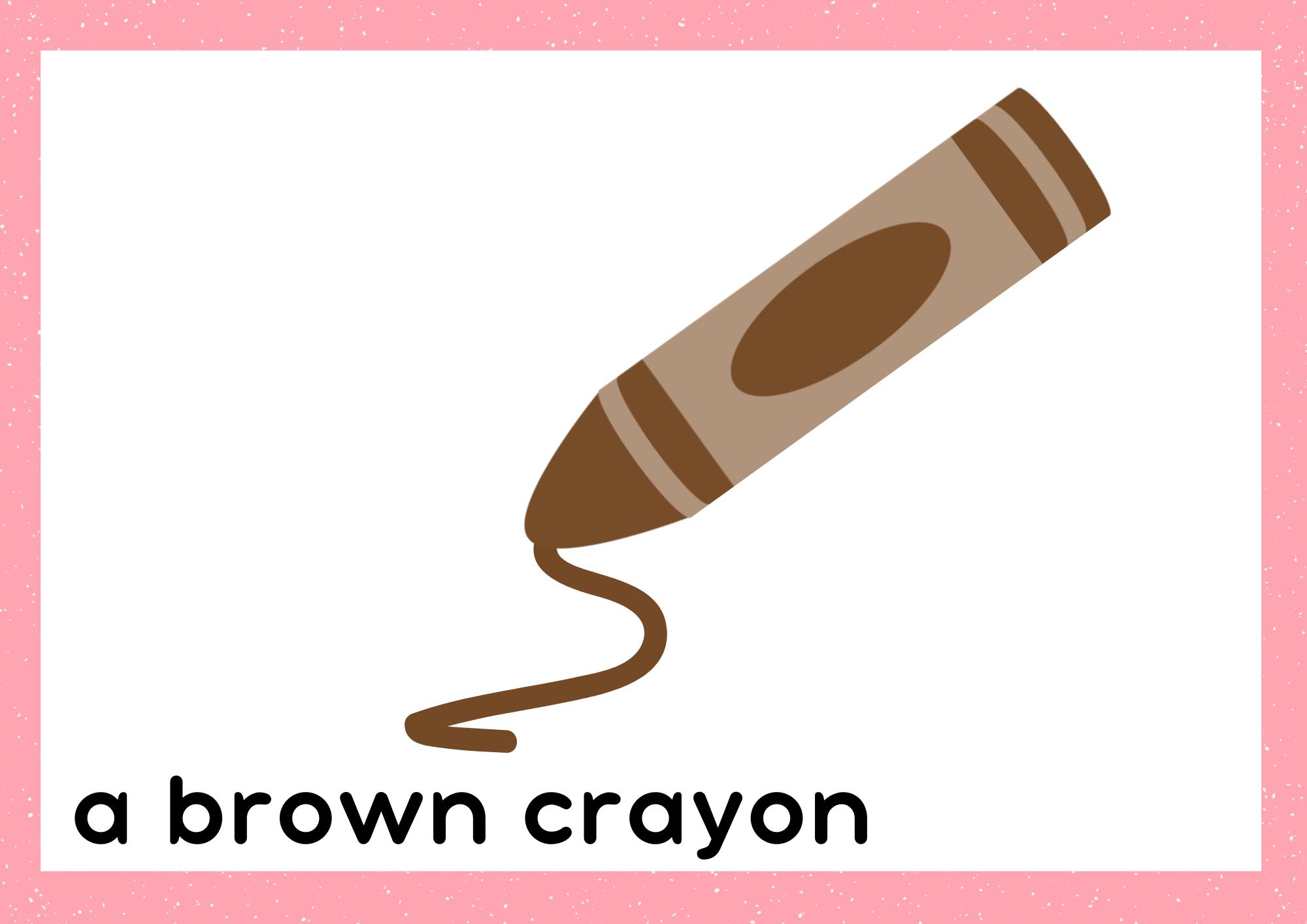 a brown crayon